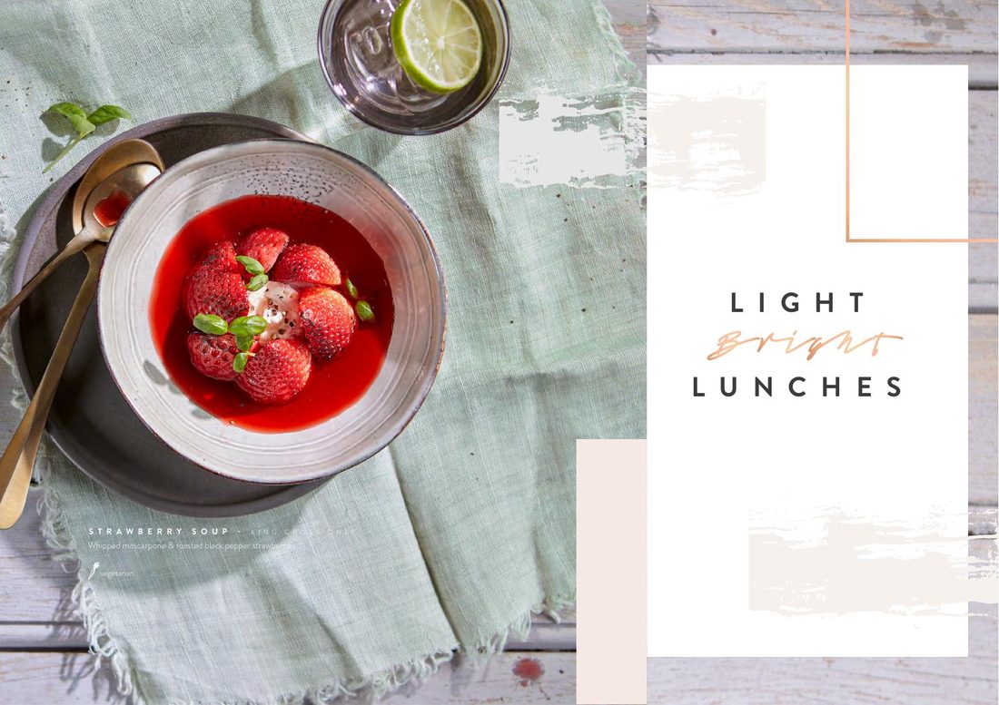SS18 lookbook spread: Light lunches
