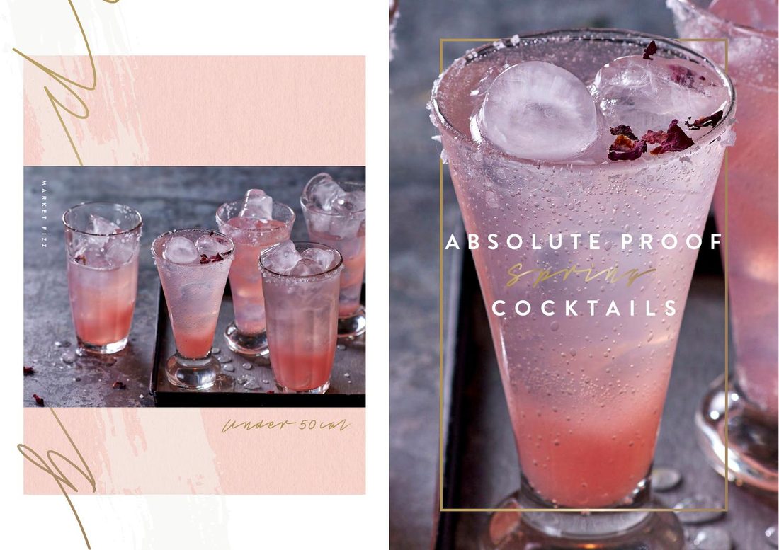 SS18 lookbook spread: Absolute proof cocktails