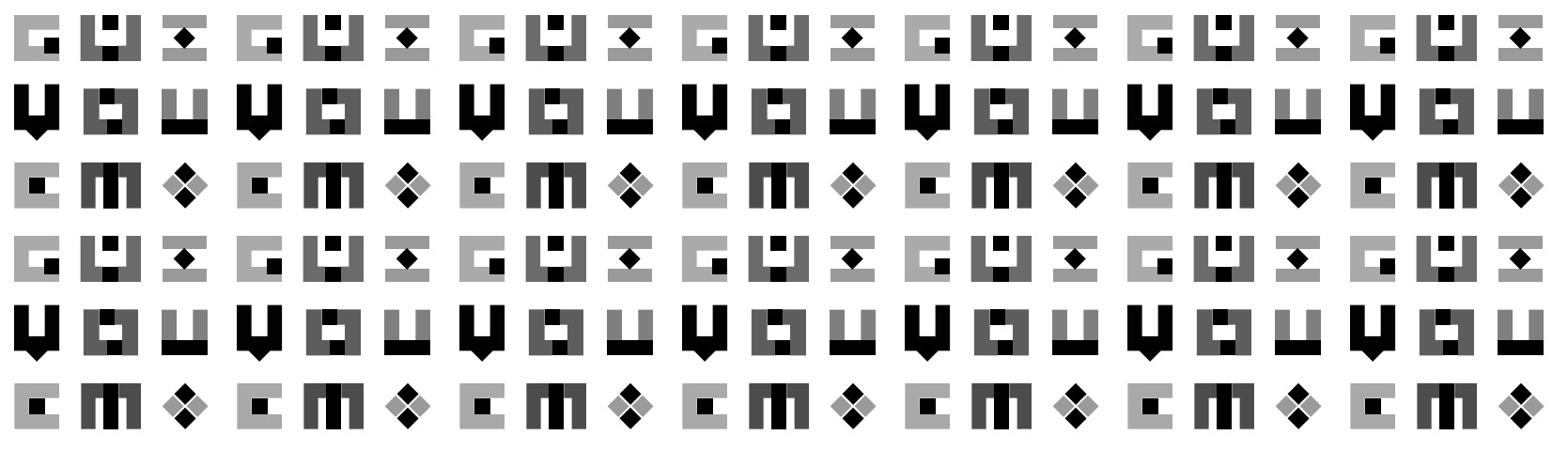 The nine bar monograms repeated as the Papa bar pattern