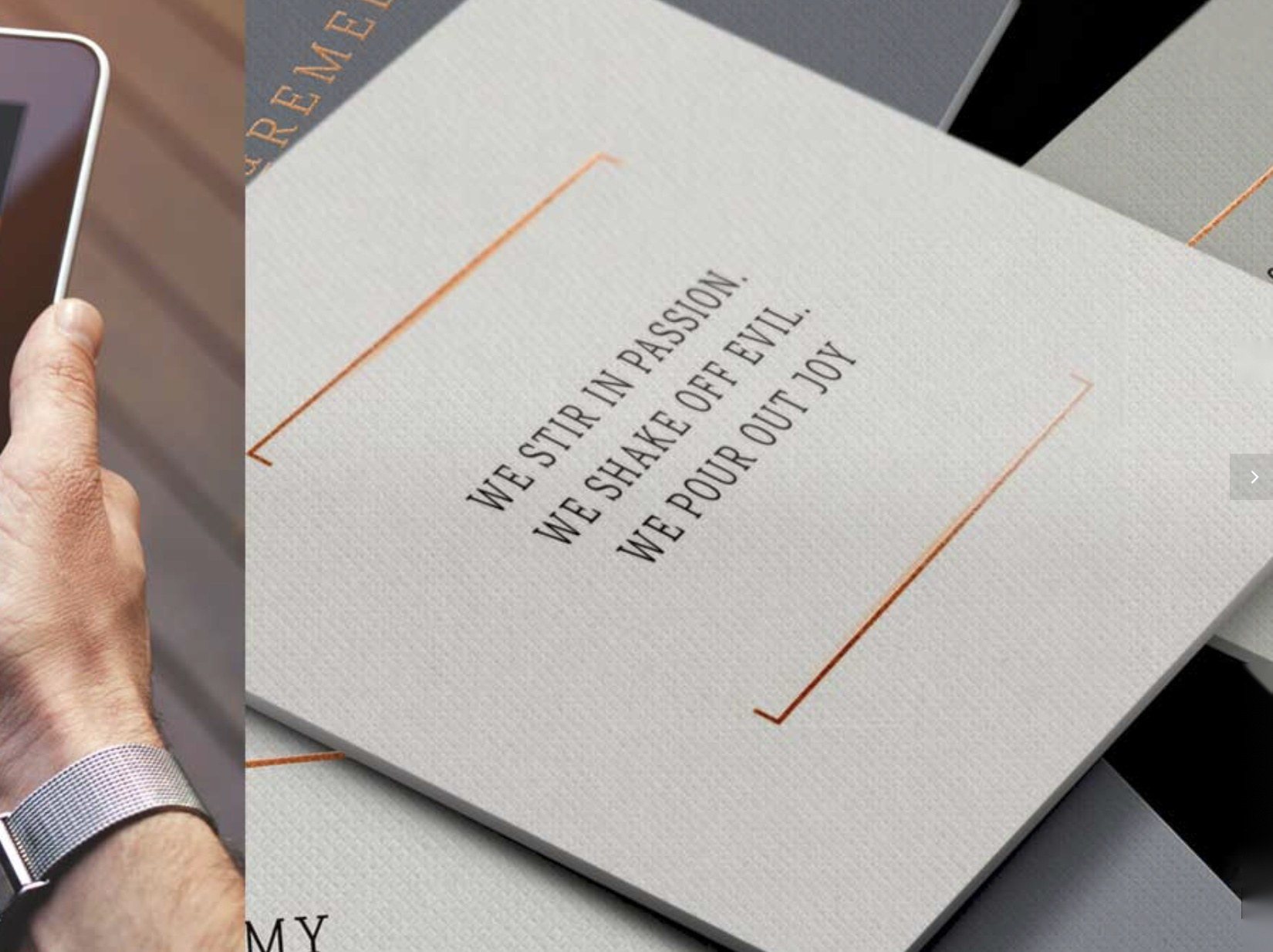 We stir in passion, we shake off evil: the apothecary voice on a coaster