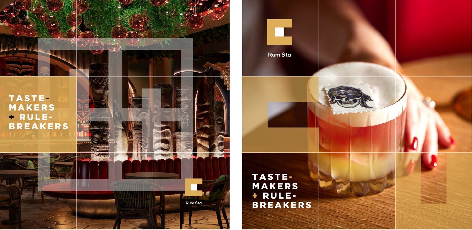 Instagram grid posts for Rum Station