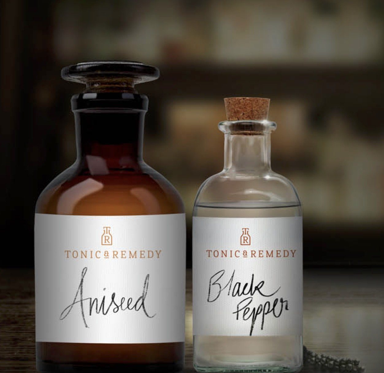 Aniseed and Black Pepper apothecary bottles