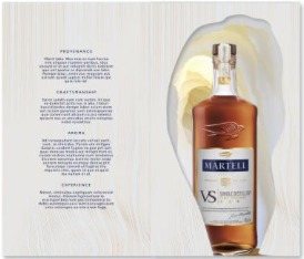 Bottle glorifier concept with tasting notes