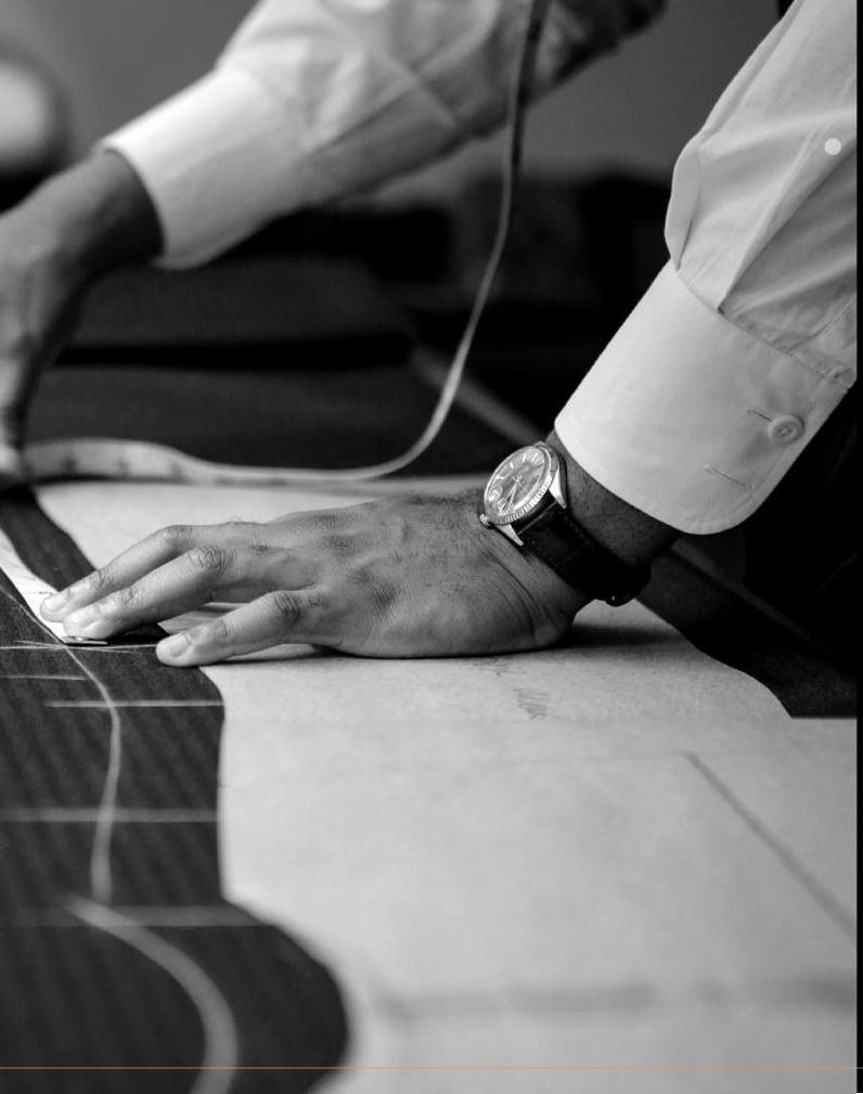 The setting: a Savile Row tailor at work